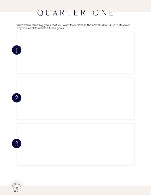 Quarterly Plan of Create Your Future Planner